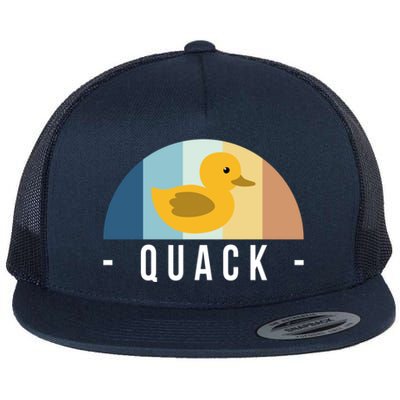 Vintage Retro Quack Rubber Duck Great Gift Flat Bill Trucker Hat