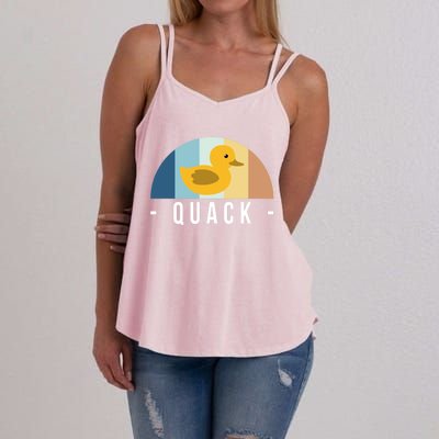 Vintage Retro Quack Rubber Duck Great Gift Women's Strappy Tank