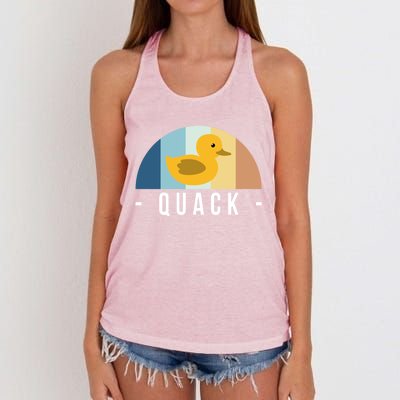 Vintage Retro Quack Rubber Duck Great Gift Women's Knotted Racerback Tank