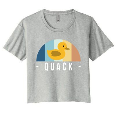 Vintage Retro Quack Rubber Duck Great Gift Women's Crop Top Tee