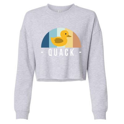 Vintage Retro Quack Rubber Duck Great Gift Cropped Pullover Crew