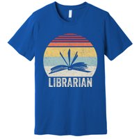 Vintage Retro Reading Book Librarian Book Lover Gift Funny Gift Premium T-Shirt