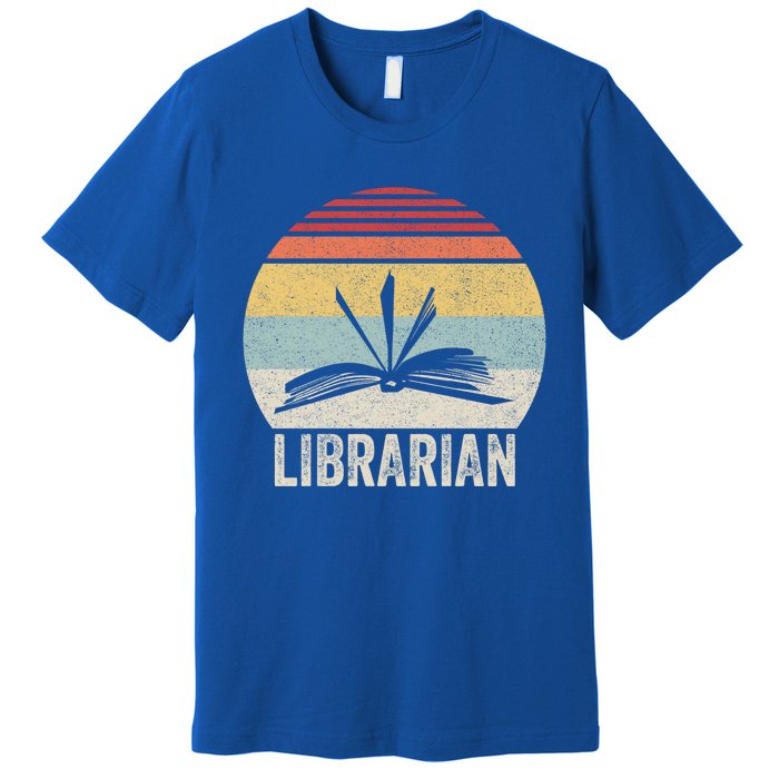 Vintage Retro Reading Book Librarian Book Lover Gift Funny Gift Premium T-Shirt