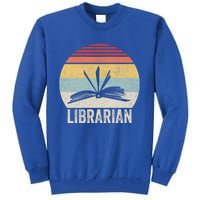 Vintage Retro Reading Book Librarian Book Lover Gift Funny Gift Tall Sweatshirt