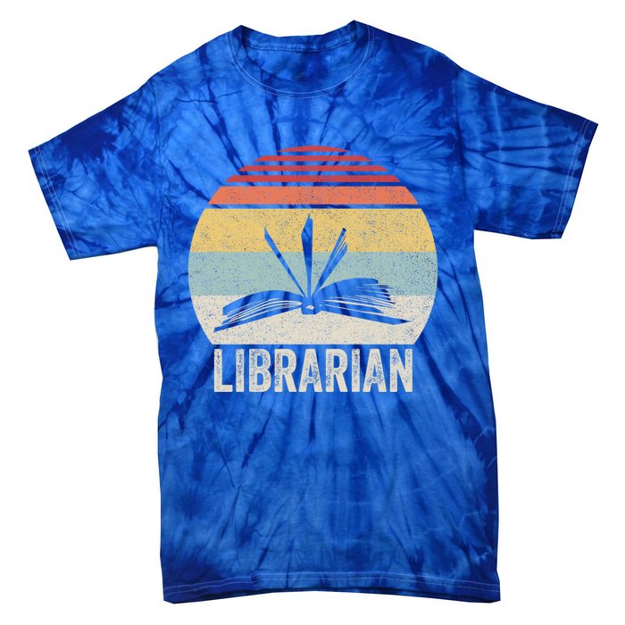 Vintage Retro Reading Book Librarian Book Lover Gift Funny Gift Tie-Dye T-Shirt