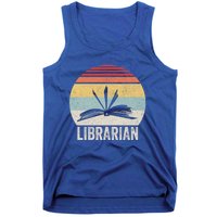 Vintage Retro Reading Book Librarian Book Lover Gift Funny Gift Tank Top