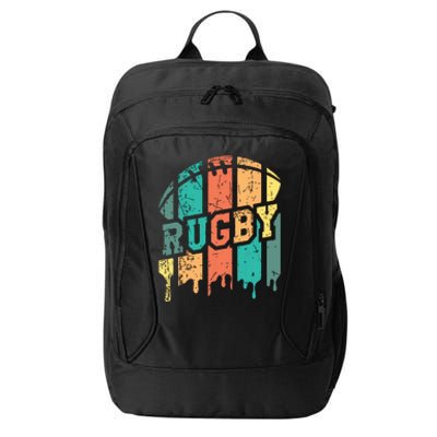 Vintage Retro Rugby Player Rugby Fan Rugby Coach City Backpack