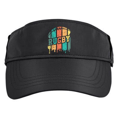 Vintage Retro Rugby Player Rugby Fan Rugby Coach Adult Drive Performance Visor