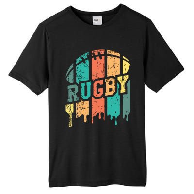 Vintage Retro Rugby Player Rugby Fan Rugby Coach Tall Fusion ChromaSoft Performance T-Shirt