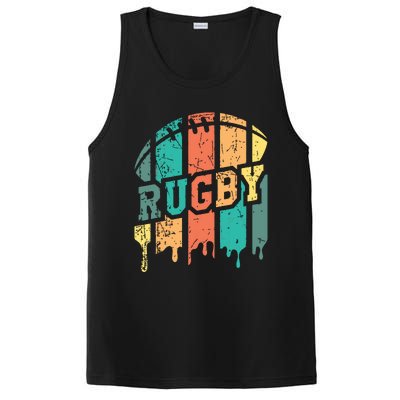 Vintage Retro Rugby Player Rugby Fan Rugby Coach PosiCharge Competitor Tank