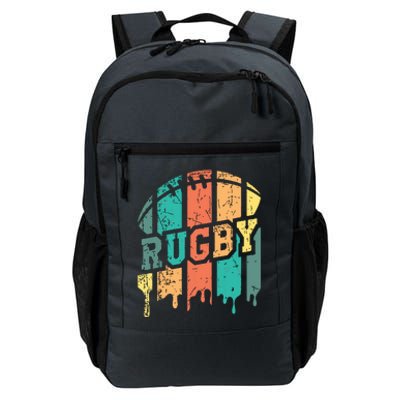 Vintage Retro Rugby Player Rugby Fan Rugby Coach Daily Commute Backpack