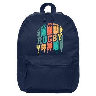 Vintage Retro Rugby Player Rugby Fan Rugby Coach 16 in Basic Backpack