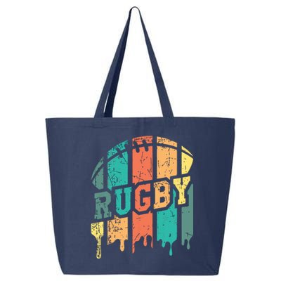 Vintage Retro Rugby Player Rugby Fan Rugby Coach 25L Jumbo Tote