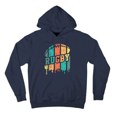 Vintage Retro Rugby Player Rugby Fan Rugby Coach Tall Hoodie