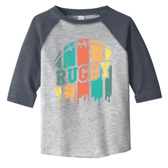 Vintage Retro Rugby Player Rugby Fan Rugby Coach Toddler Fine Jersey T-Shirt