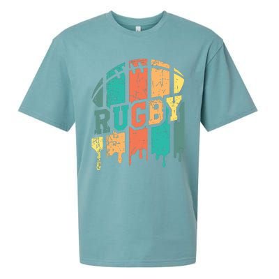 Vintage Retro Rugby Player Rugby Fan Rugby Coach Sueded Cloud Jersey T-Shirt