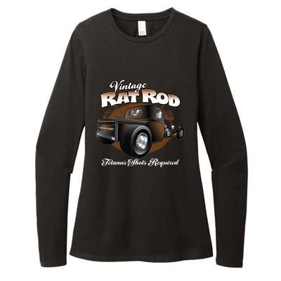 Vintage Rat Rod Pickup Truck Hot Rod Womens CVC Long Sleeve Shirt