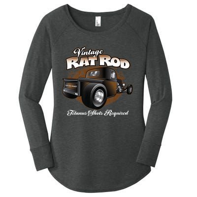 Vintage Rat Rod Pickup Truck Hot Rod Women's Perfect Tri Tunic Long Sleeve Shirt