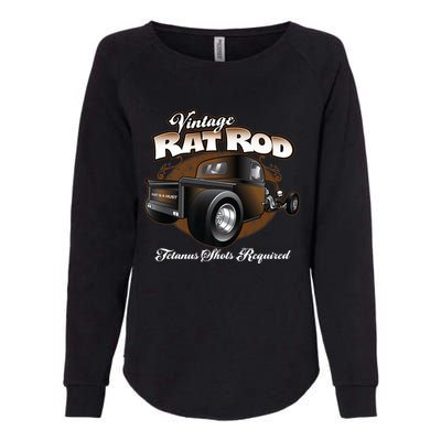 Vintage Rat Rod Pickup Truck Hot Rod Womens California Wash Sweatshirt