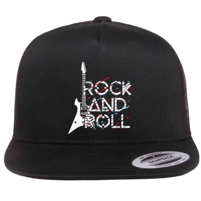 Vintage Retro Rock And Roll Flatbill Hat