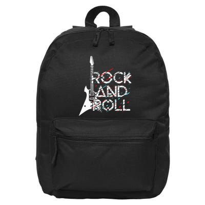 Vintage Retro Rock And Roll 16 in Basic Backpack