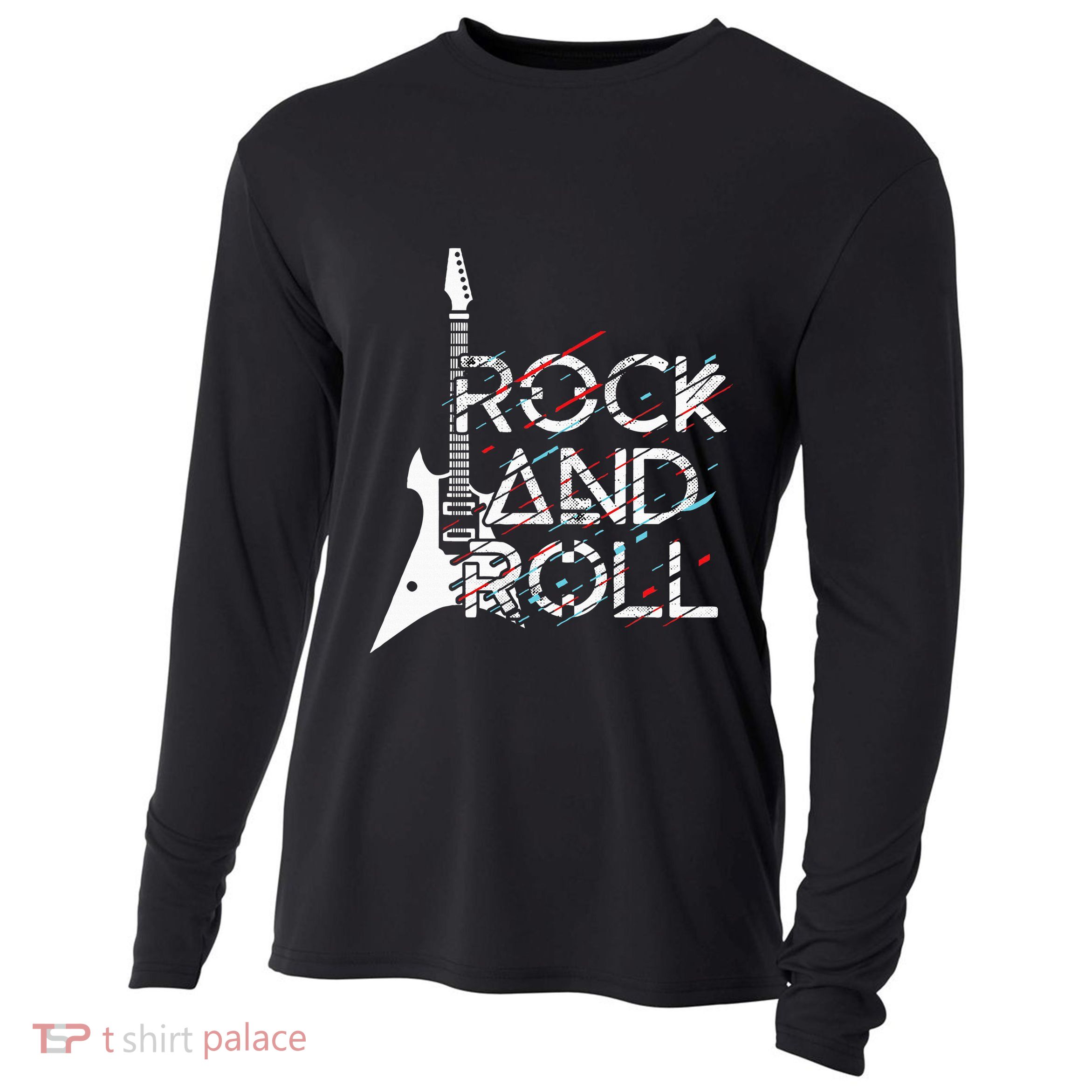 Vintage Retro Rock And Roll Cooling Performance Long Sleeve Crew