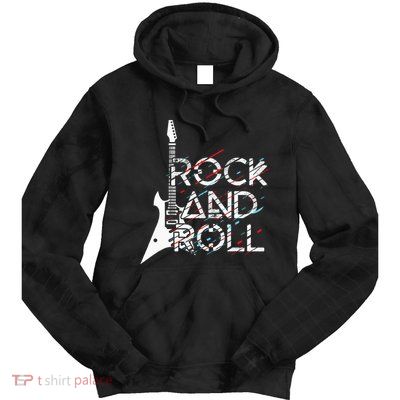 Vintage Retro Rock And Roll Tie Dye Hoodie