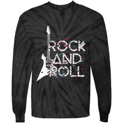 Vintage Retro Rock And Roll Tie-Dye Long Sleeve Shirt