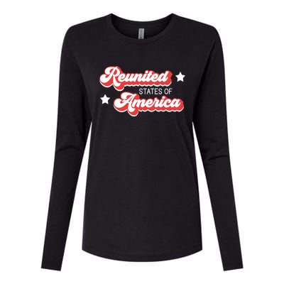 Vintage Retro Reunited States Of America Gift Womens Cotton Relaxed Long Sleeve T-Shirt