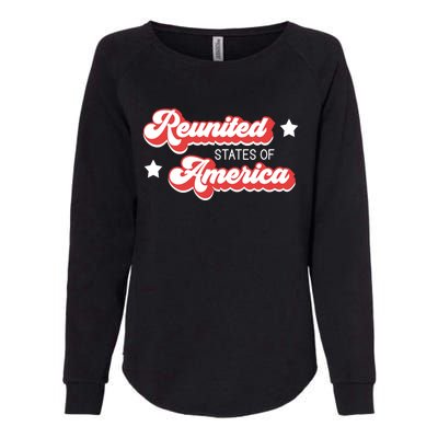 Vintage Retro Reunited States Of America Gift Womens California Wash Sweatshirt