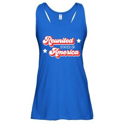 Vintage Retro Reunited States Of America Gift Ladies Essential Flowy Tank