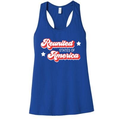 Vintage Retro Reunited States Of America Gift Women's Racerback Tank