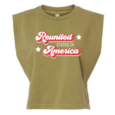 Vintage Retro Reunited States Of America Gift Garment-Dyed Women's Muscle Tee