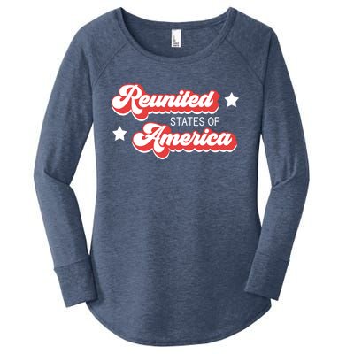 Vintage Retro Reunited States Of America Gift Women's Perfect Tri Tunic Long Sleeve Shirt