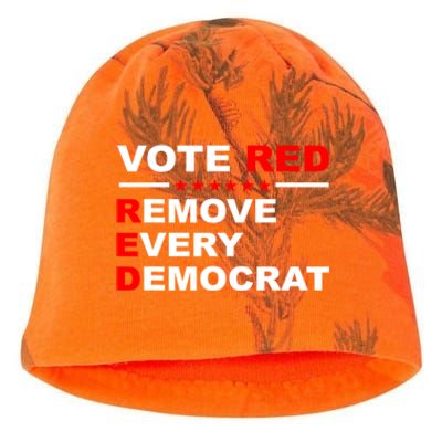 Vote Red Remove Every Democrat Conservatives Pro Republican Kati - Camo Knit Beanie