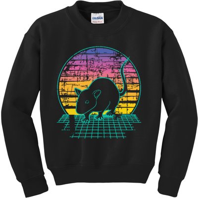 Vintage Rat Rodent Lover Rat Owner Kids Sweatshirt