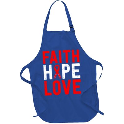 Vintage Red Ribbon Faith Hope Love World Aids Day Funny Gift Apron