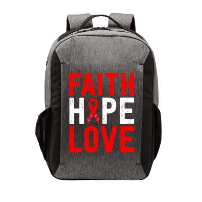 Vintage Red Ribbon Faith Hope Love World Aids Day Funny Gift Vector Backpack