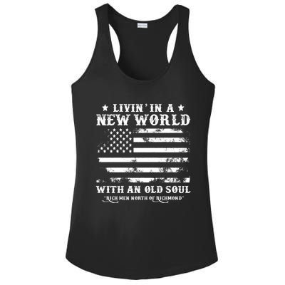 Vintage Retro Rich Men North Of Richmond Flag USA Ladies PosiCharge Competitor Racerback Tank