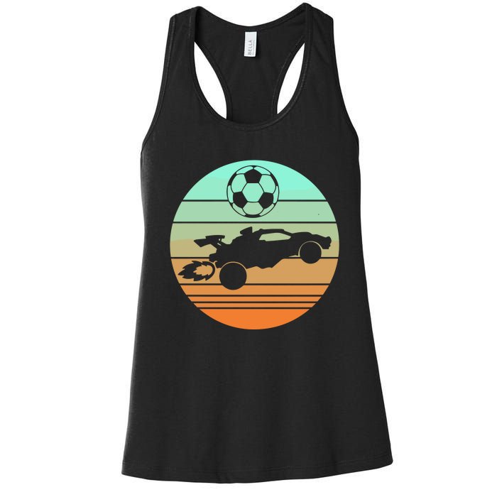 Vintage Rocket Rc Soccer Car Women's Racerback Tank