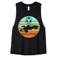 Vintage Rocket Rc Soccer Car Women's Racerback Cropped Tank