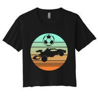 Vintage Rocket Rc Soccer Car Women's Crop Top Tee