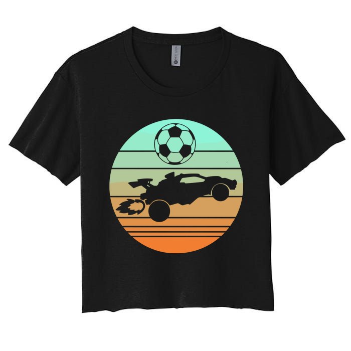 Vintage Rocket Rc Soccer Car Women's Crop Top Tee