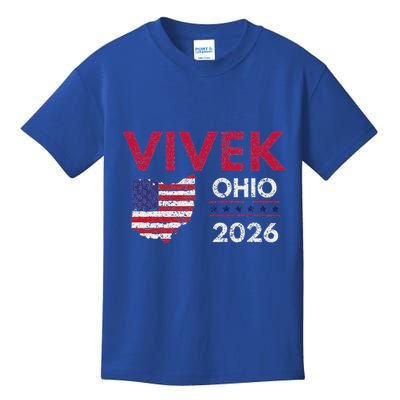 Vivek Ramaswamy Retro Grunge Vivek Governor Of Ohio 2026 Kids T-Shirt