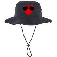 Vintage Retro Red Heart Tee Valentines Day Husband Boyfriend Legacy Cool Fit Booney Bucket Hat