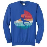 Vintage Retro Rock Climber And Rock Climbing Gift Tall Sweatshirt