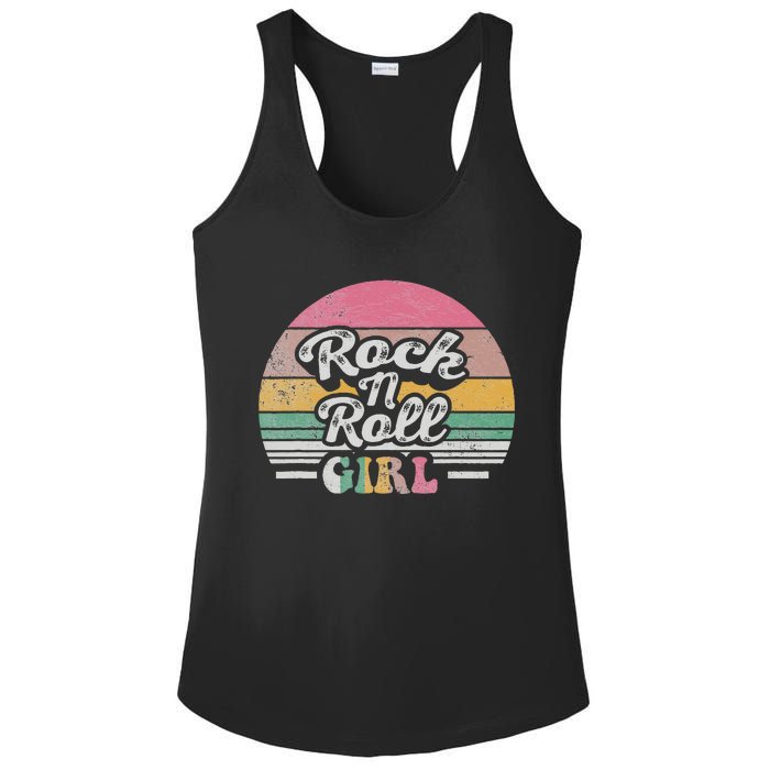 Vintage Retro Rock N Roll Girl Ladies PosiCharge Competitor Racerback Tank