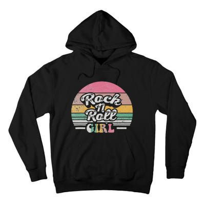 Vintage Retro Rock N Roll Girl Tall Hoodie