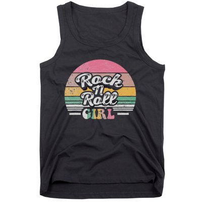 Vintage Retro Rock N Roll Girl Tank Top