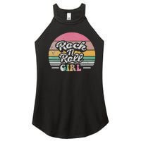 Vintage Retro Rock N Roll Girl Women's Perfect Tri Rocker Tank